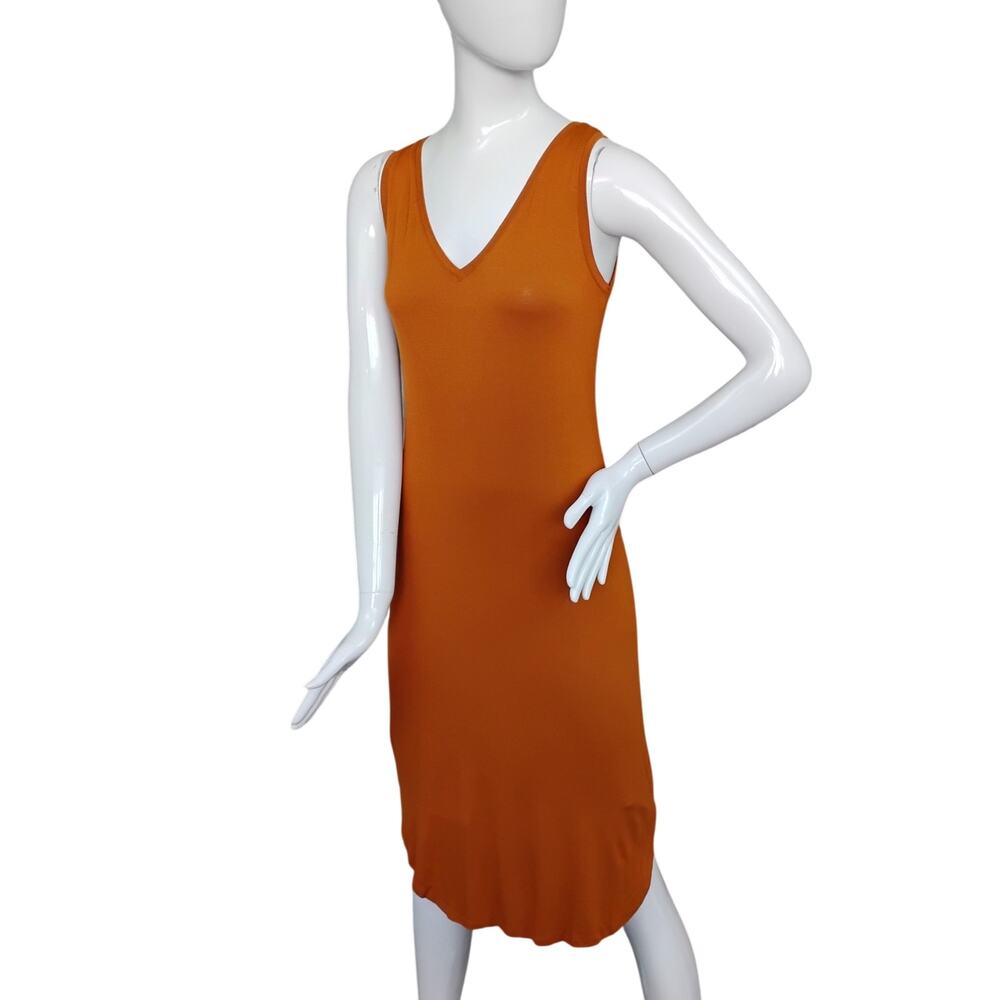 Daily Ritual Minimalist Dress Size Small Jersey Tee Material Burn Orange